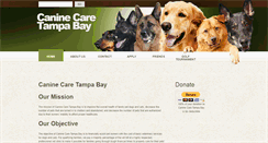 Desktop Screenshot of caninecaretampabay.org