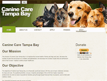 Tablet Screenshot of caninecaretampabay.org